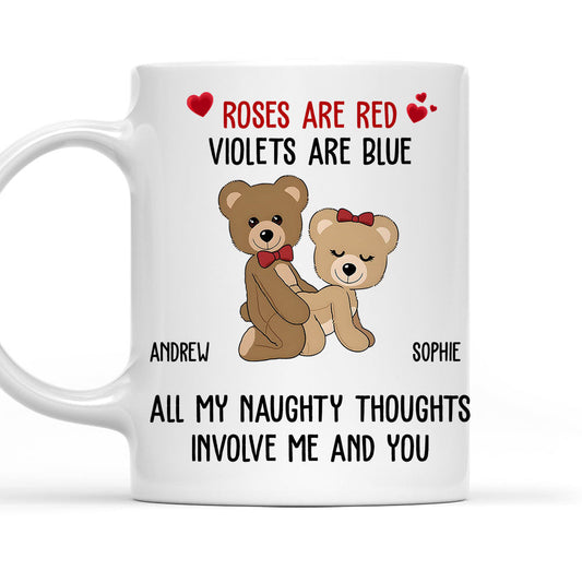Naughty Thoughts - Personalized Custom Coffee Mug