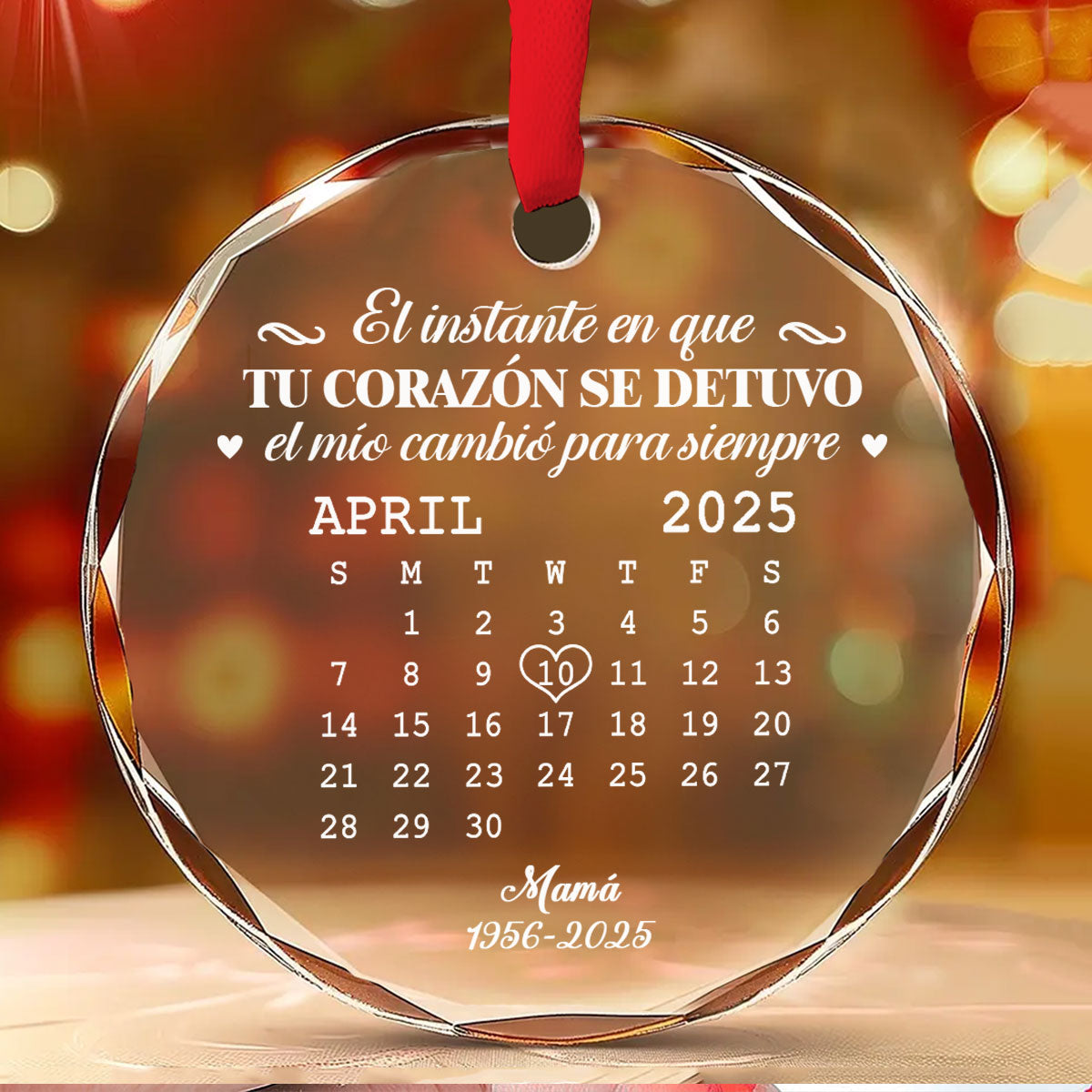 El Momento - Adorno de Cristal Personalizado