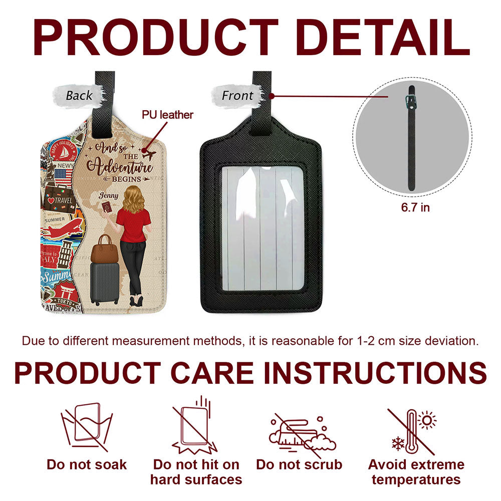 World Explorer - Personalized Custom Luggage Tag