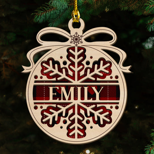 Merry Christmas 2024 - Personalized Custom Wood Ornament