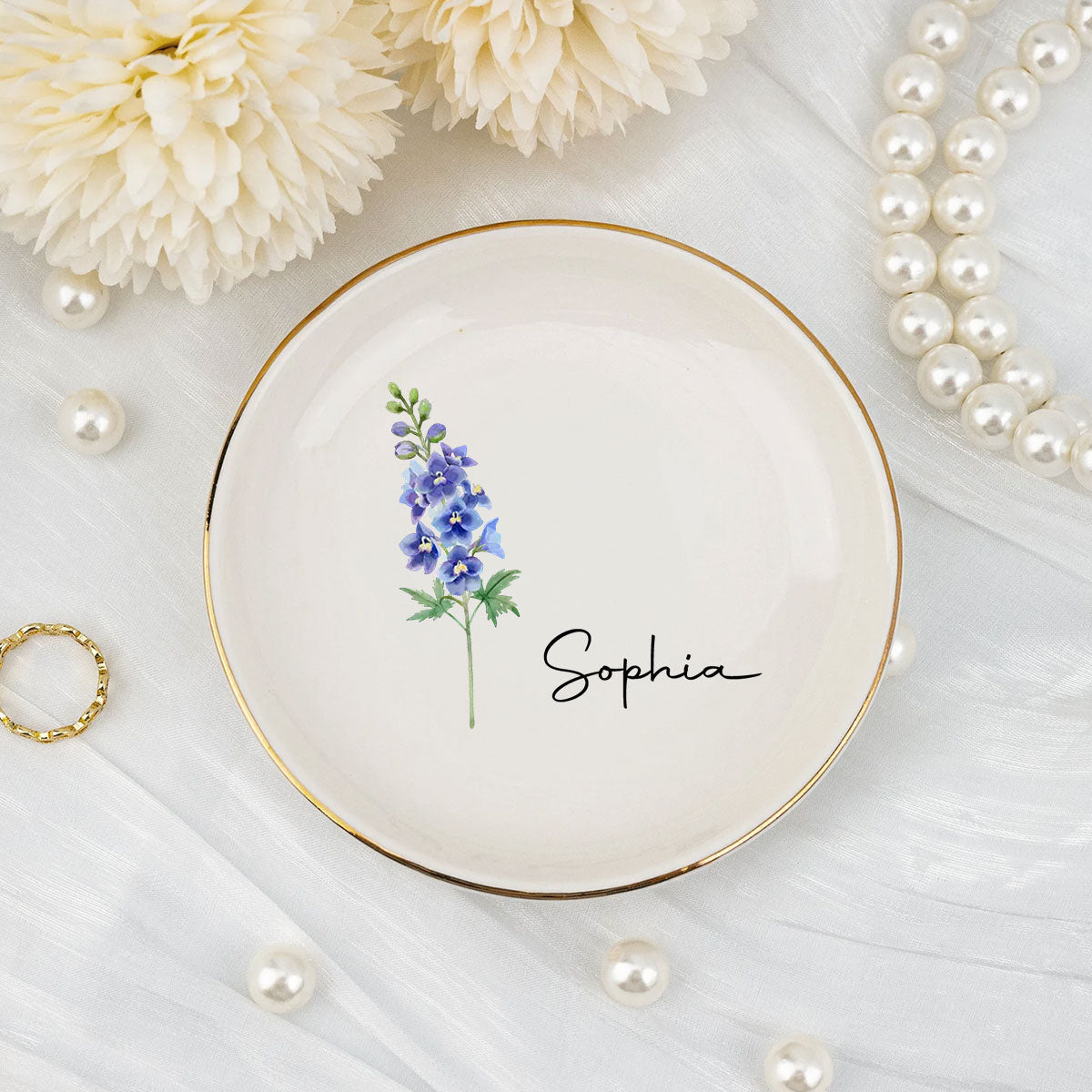 Friendships Are Evergreen And Blooming Eternal - Personalized Custom Jewelry Dish