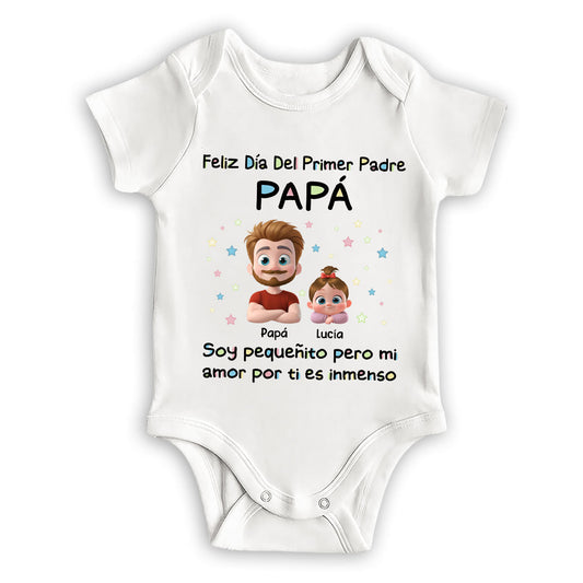 Día Del Primer Padre - Mono De Bebé Personalizado