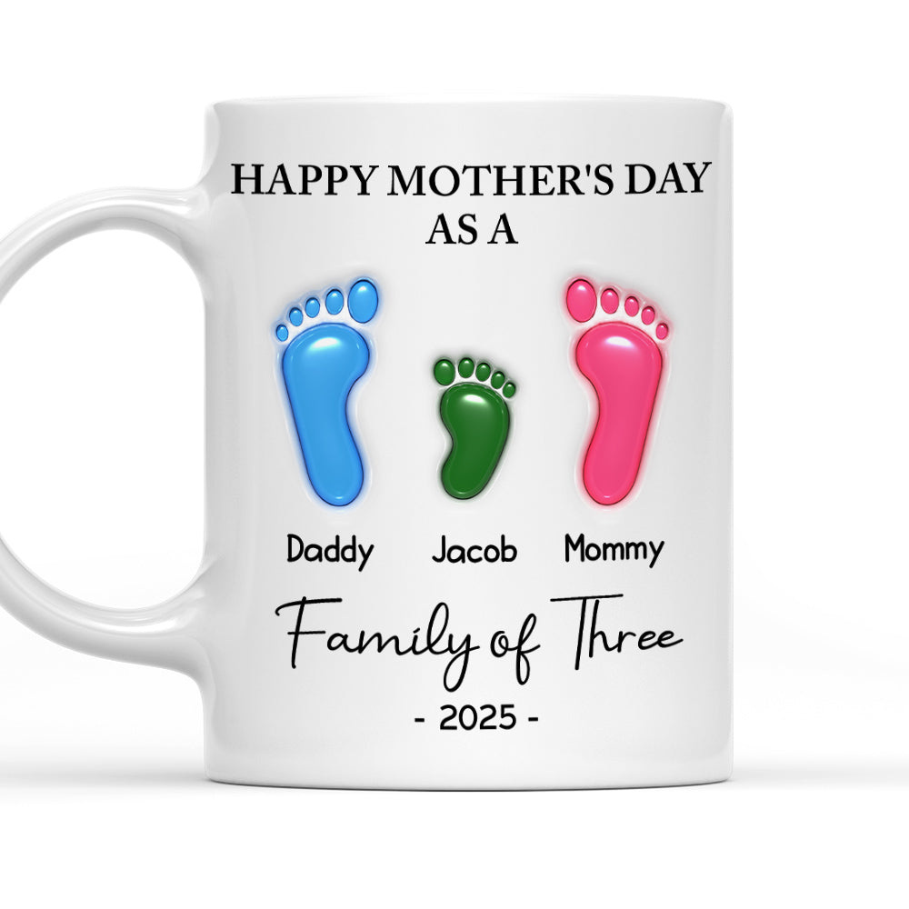 Happy Mother Day As A Family - Personalized Custom 3D Inflated Effect Mug