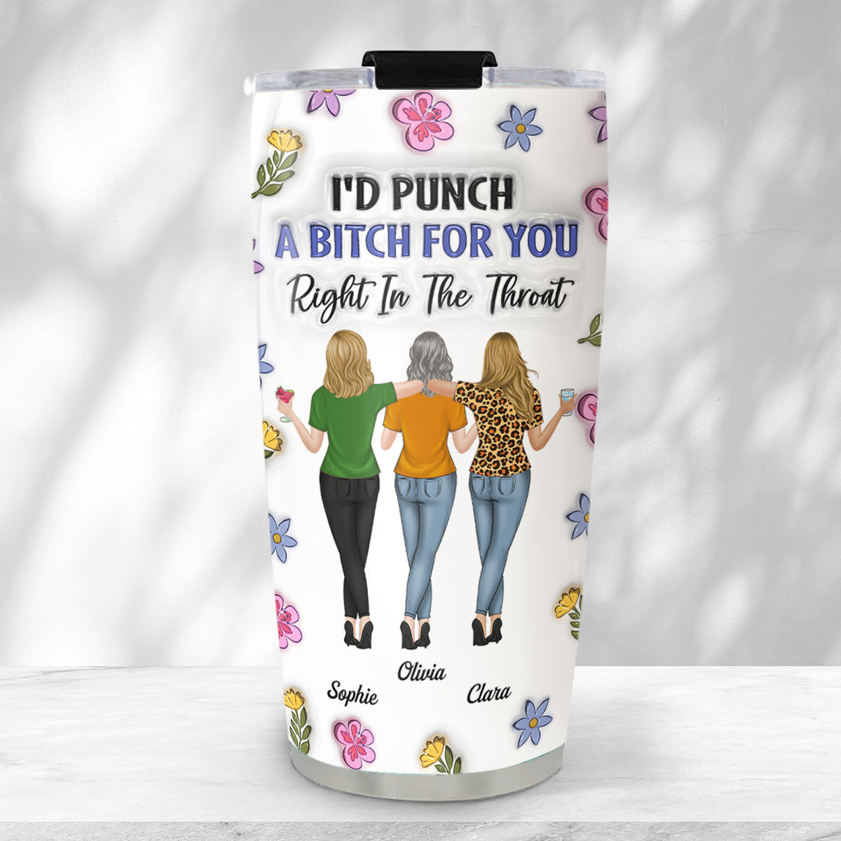 Right In The Throat - Personalized Custom 3D Inflated Effect Tumbler