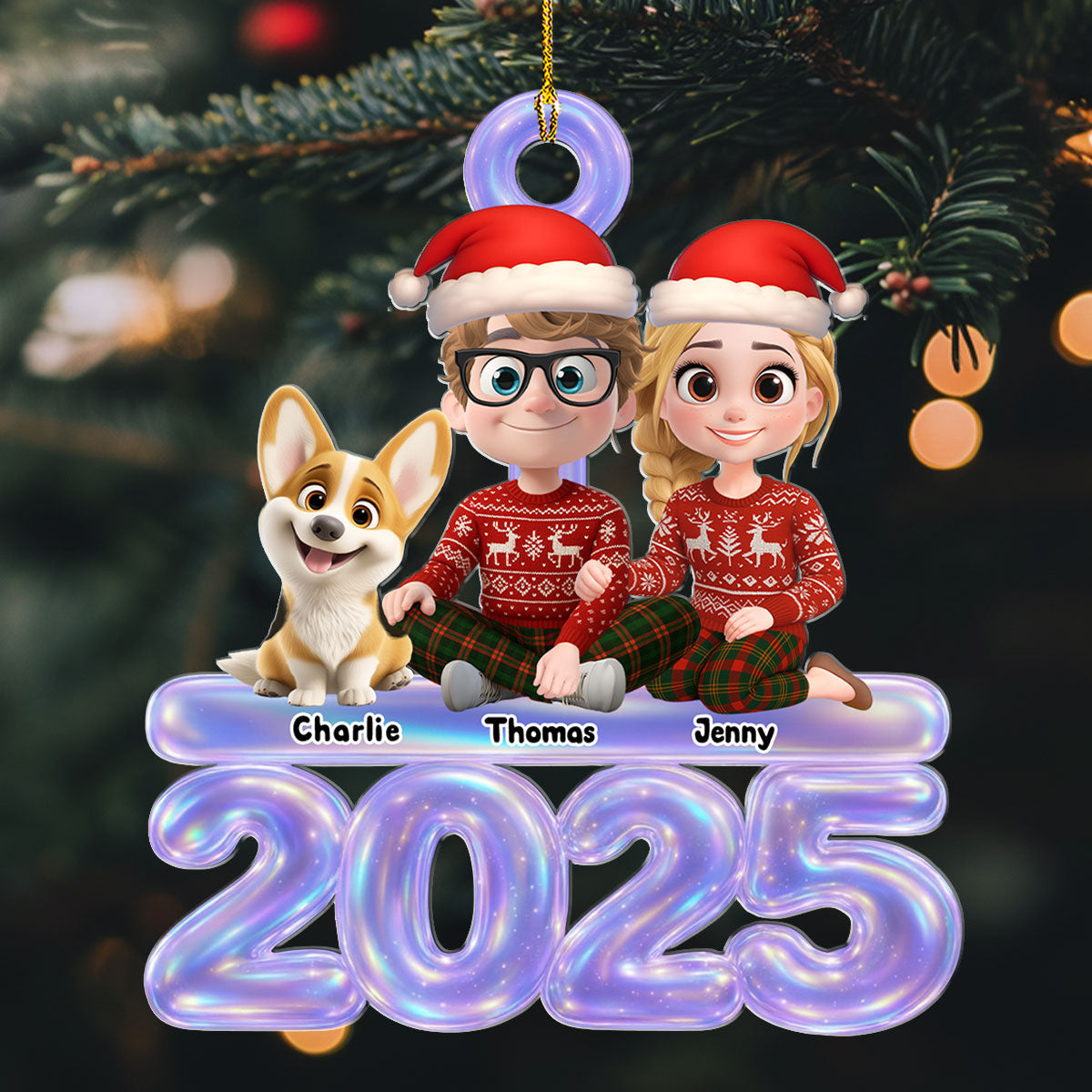 We And Our Dog Colorful - Personalized Custom Acrylic Ornament