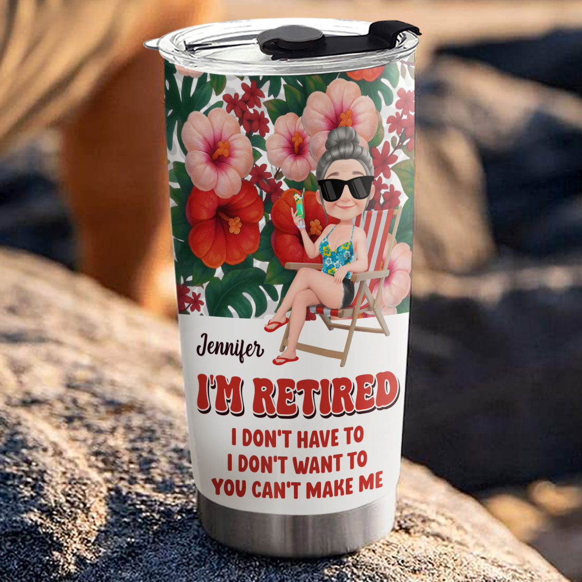 I Am Retired - Personalized Custom Tumbler