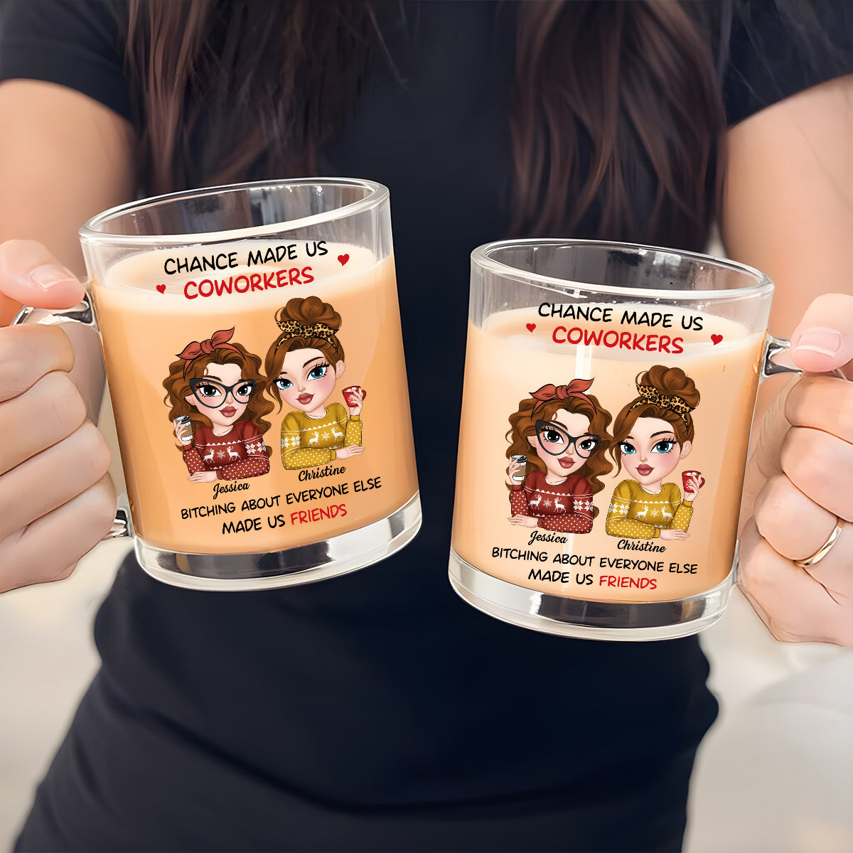 Chance Made Us Colleagues - Personalized Custom Glass Mug