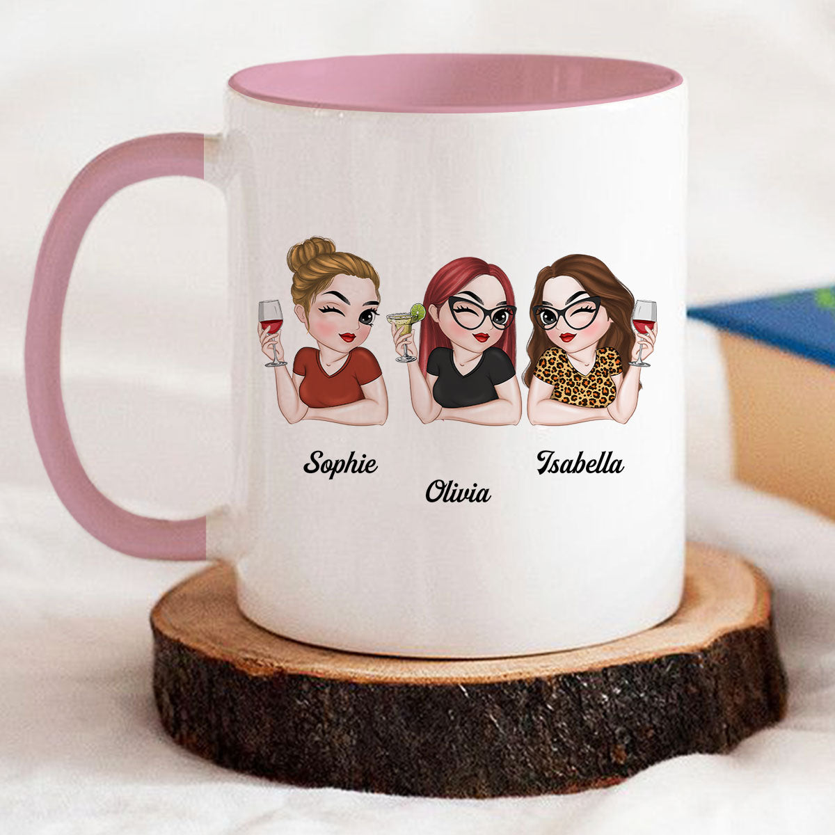 My Besties - Personalized Custom Accent Mug