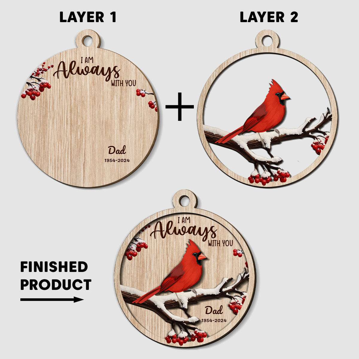 Be Still And Know - Personalized Custom Freeshape 2-Layered Wood Ornament