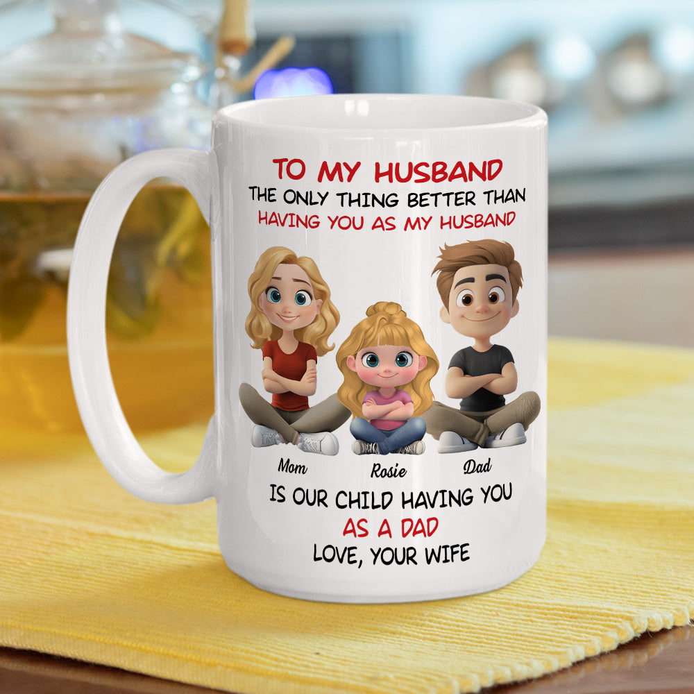 To My Husband Cartoonize - Personalized Custom Coffee Mug
