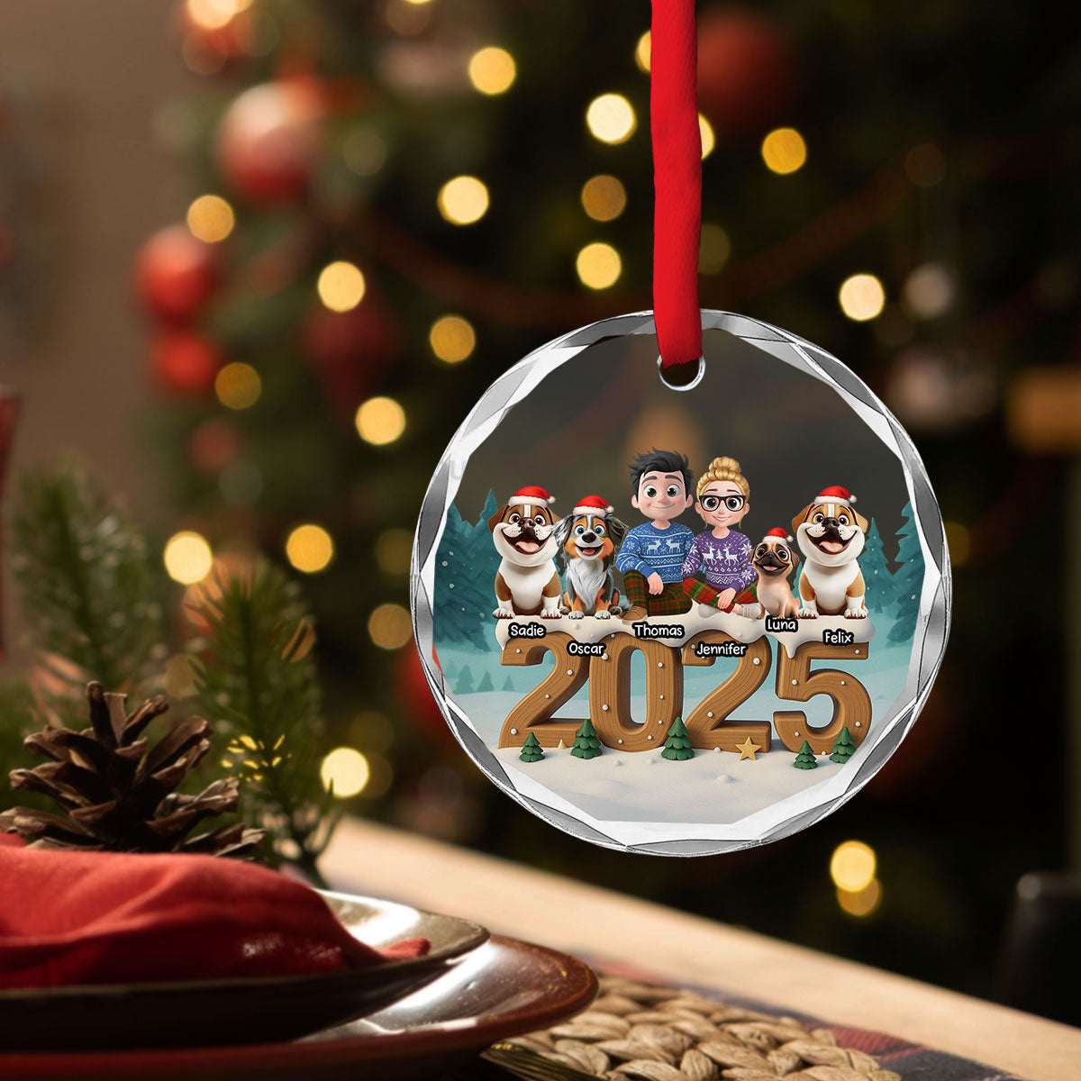 From This Year Onwards - Personalized Custom 3D Effect Glass Ornament