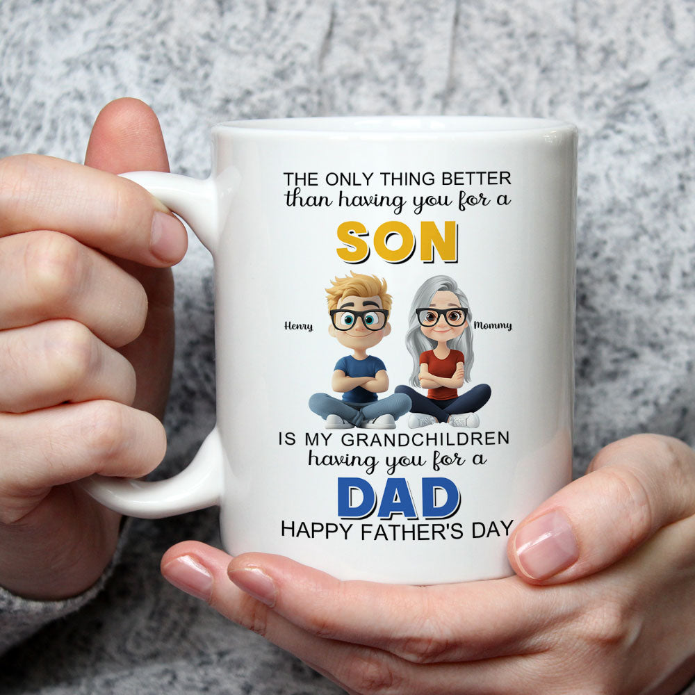 From Son To Mom Forever And Always - Personalized Custom Coffee Mug