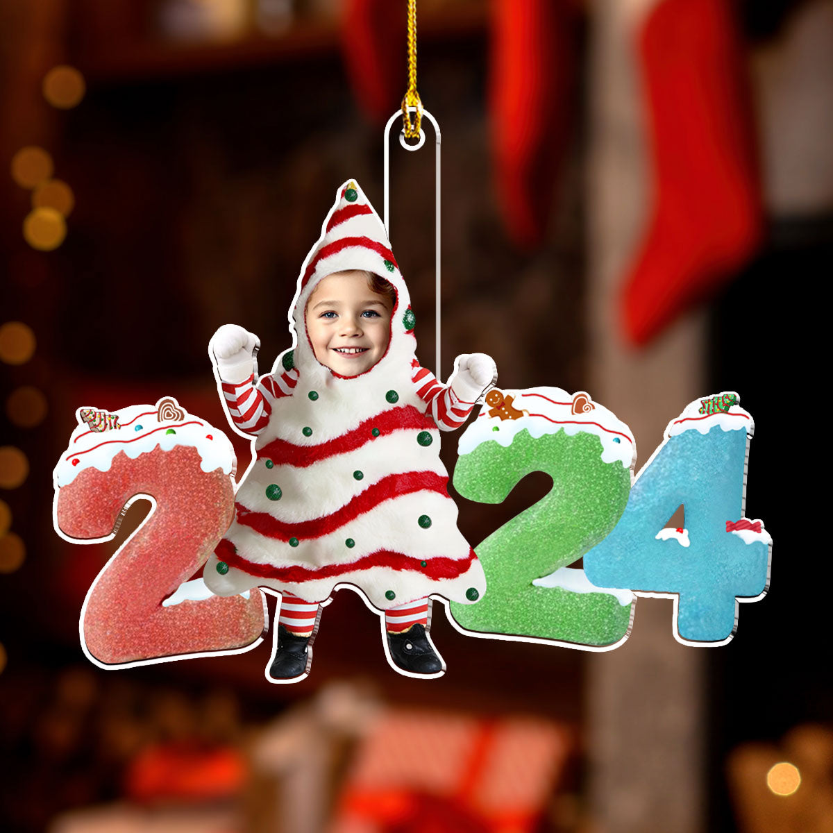 Christmas Tree Cake With Baby 2024 - Personalized Custom Acrylic Ornament