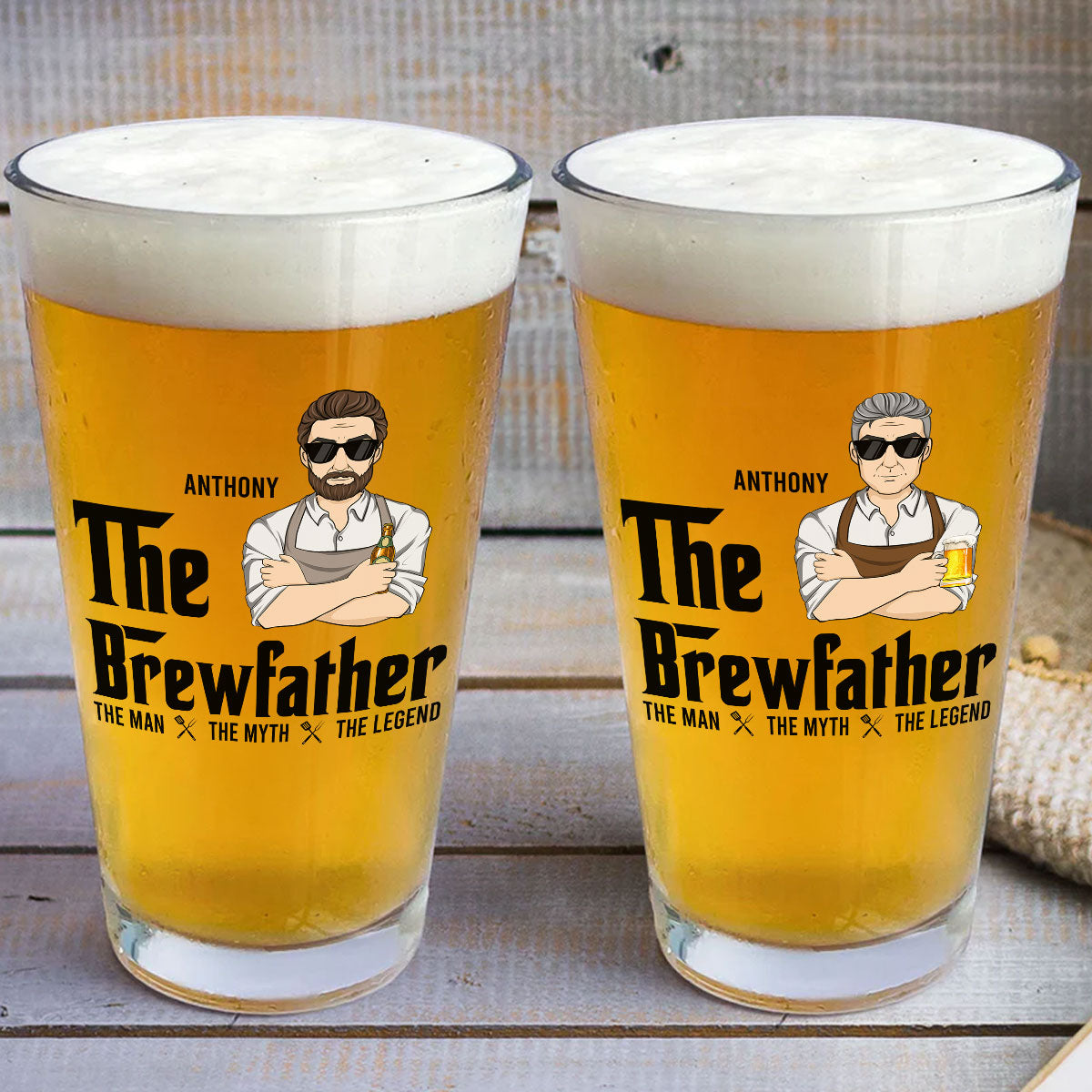 The Brewfather - Personalized Custom Beer Glass