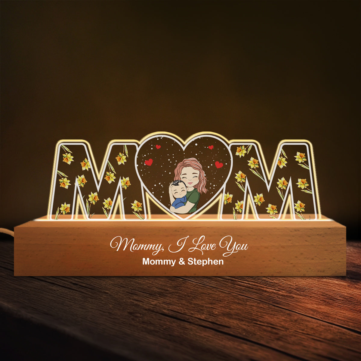 Love You Always - Personalized Custom Acrylic Letters 3D LED Night Light