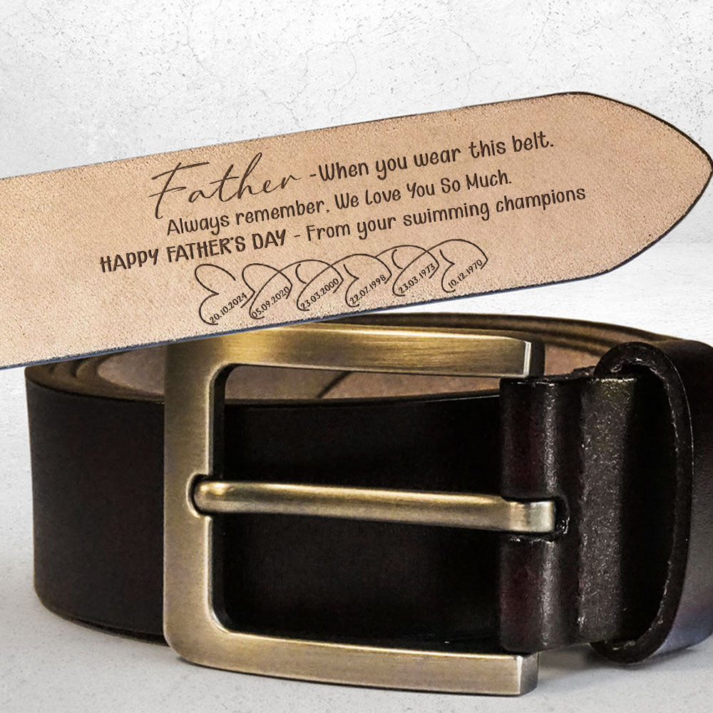 We Love You So Much - Personalized Engraved Leather Belt