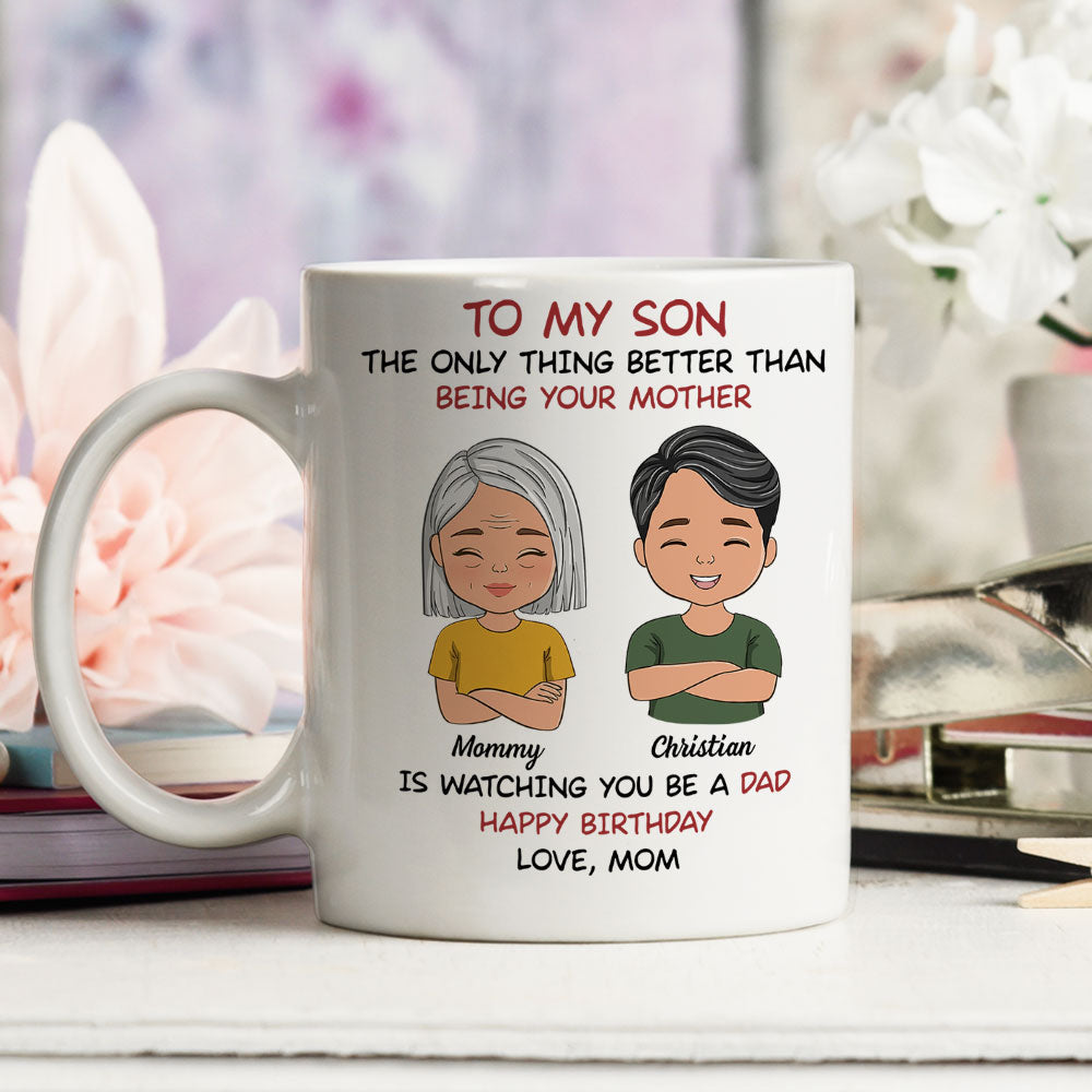 From Mom To Son - Personalized Custom Coffee Mug