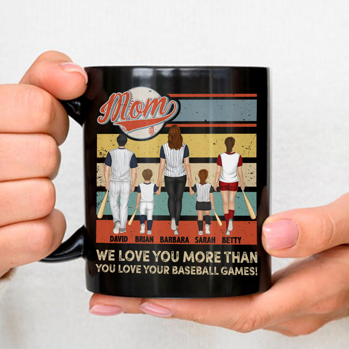 I Love You More Than You Love Your Baseball Games - Personalized Custom Coffee Mug