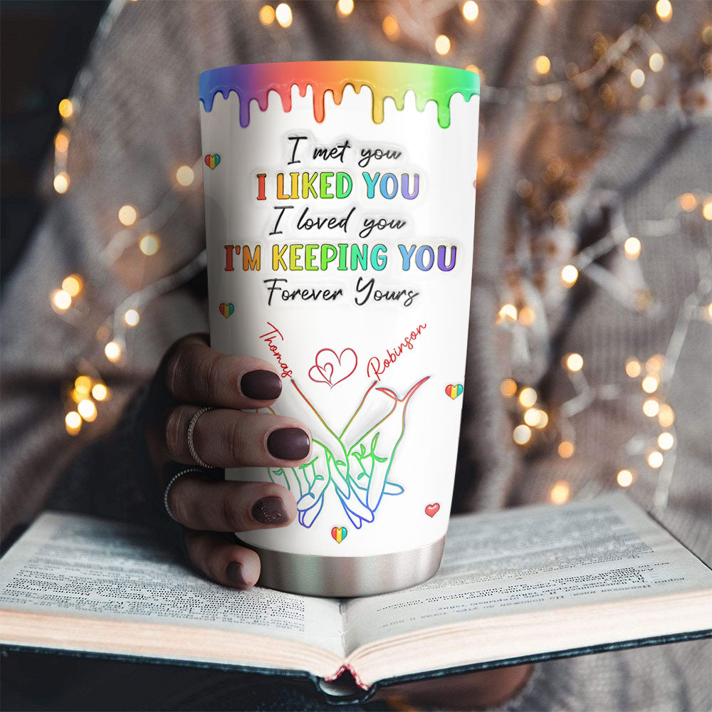Love Knows No Gender - Personalized Custom 3D Inflated Effect Tumbler
