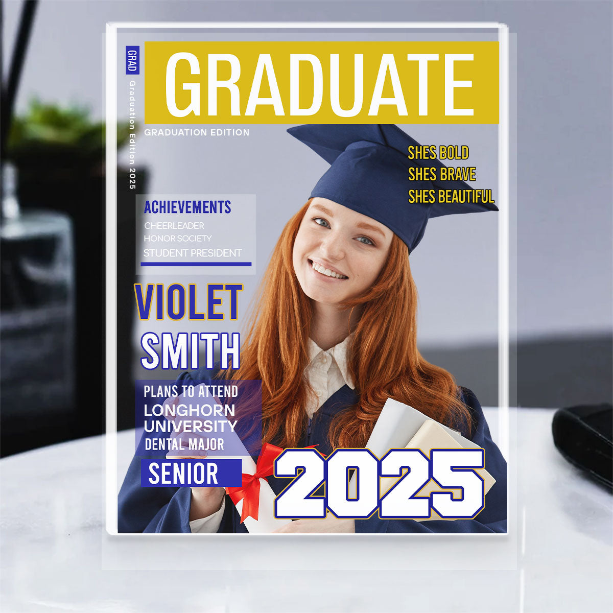 Graduate Magazine - Personalized Custom Acrylic Plaque