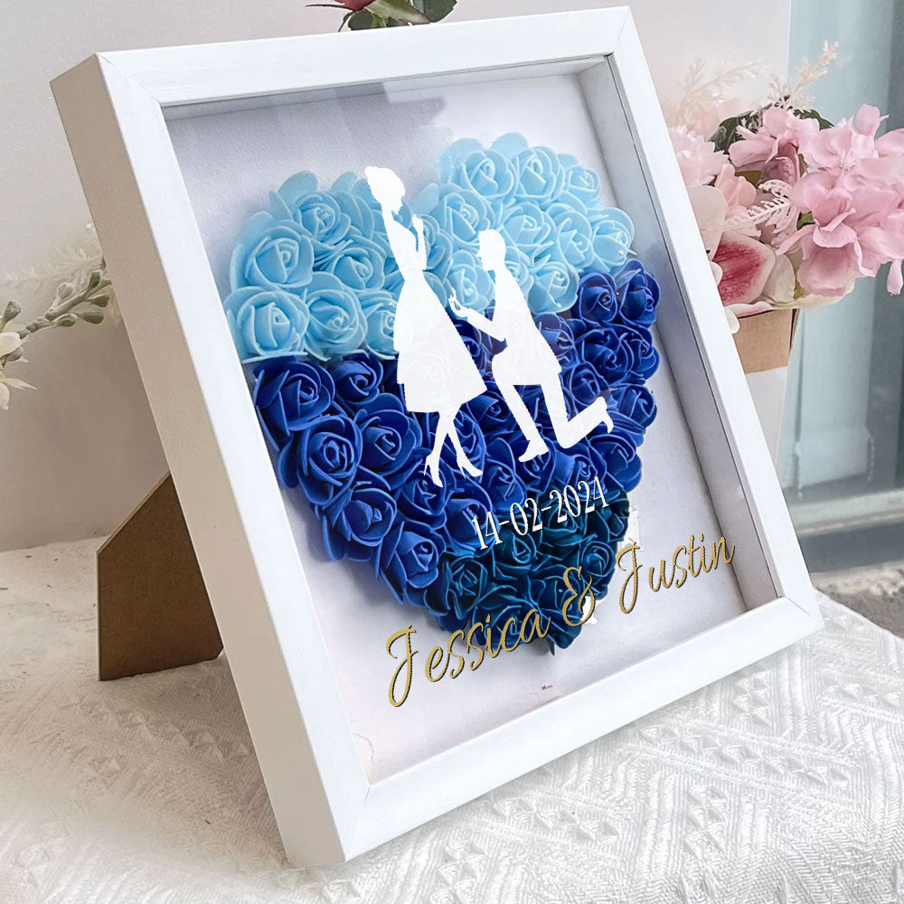 Loved You Then Love You Still - Personalized Custom Flower Shadow Box