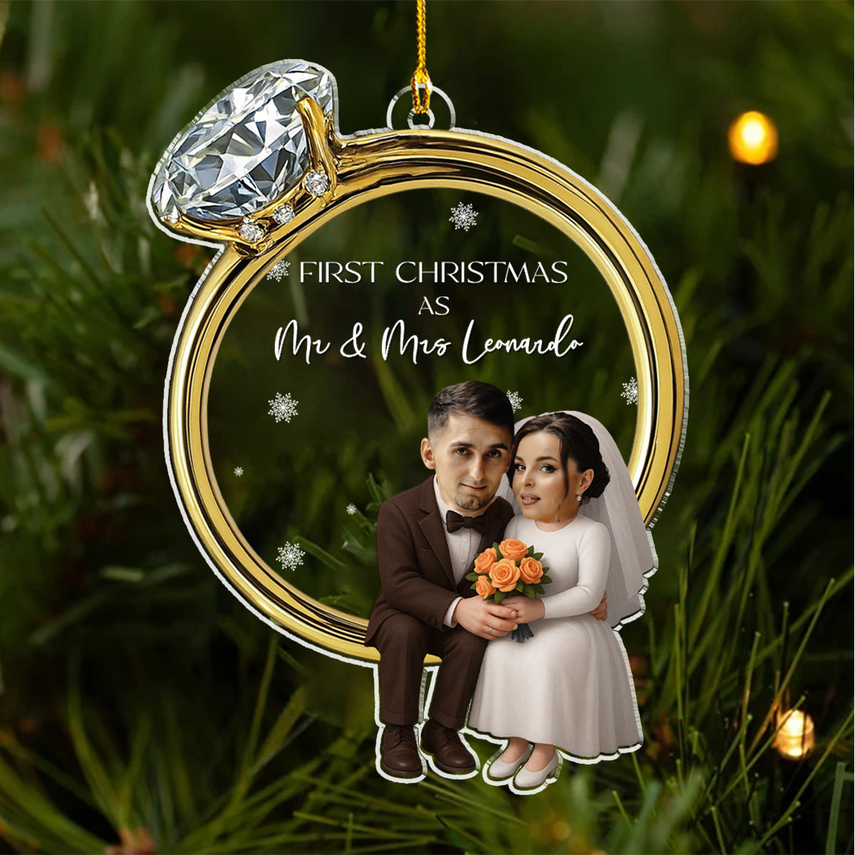 His And Hers Wedding - Personalized Custom Acrylic Ornament