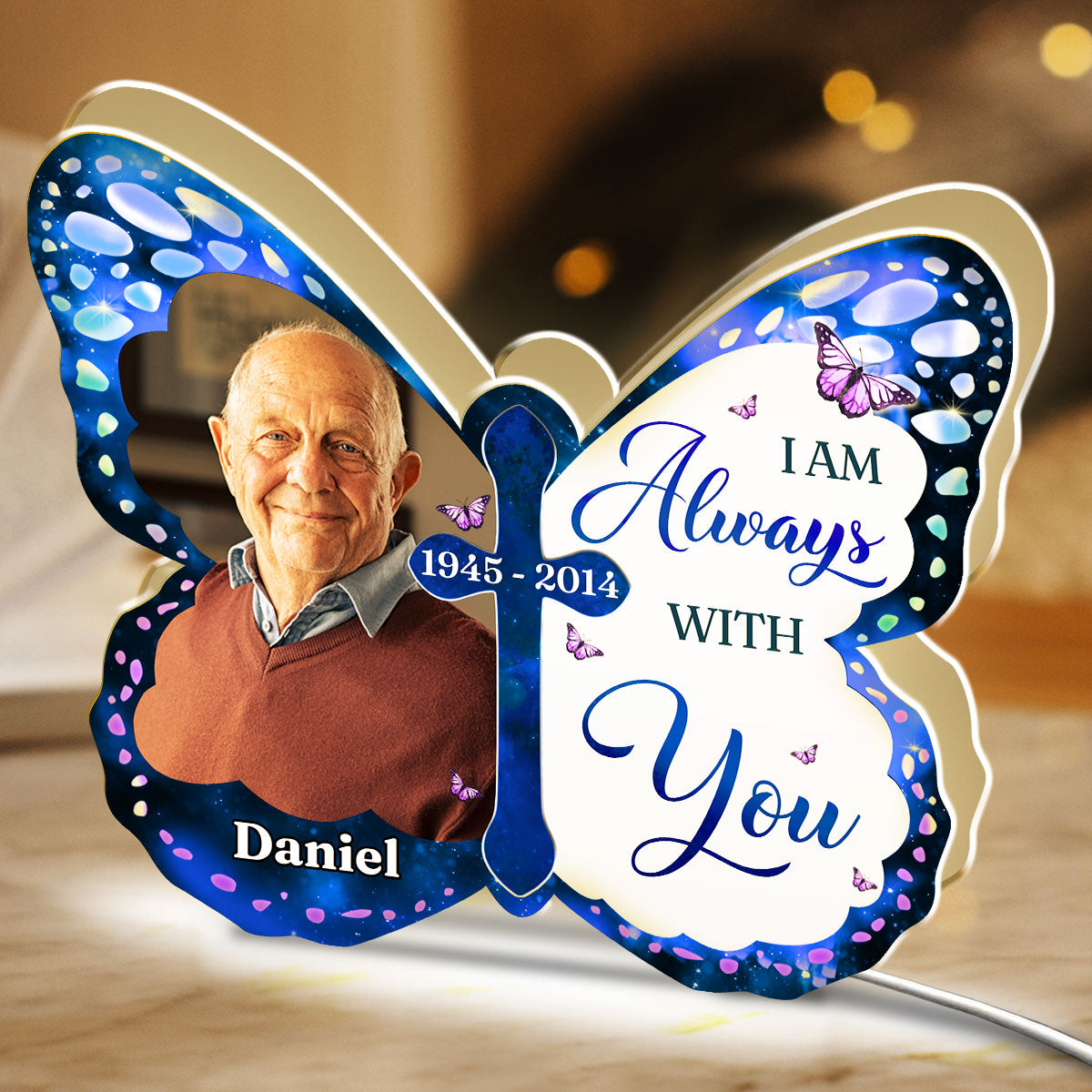 Your Wings Were Ready - Personalized Custom Light Box