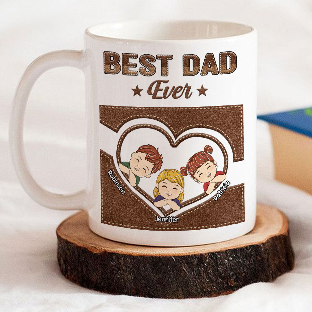 In Daddy Heart - Personalized Custom Coffee Mug