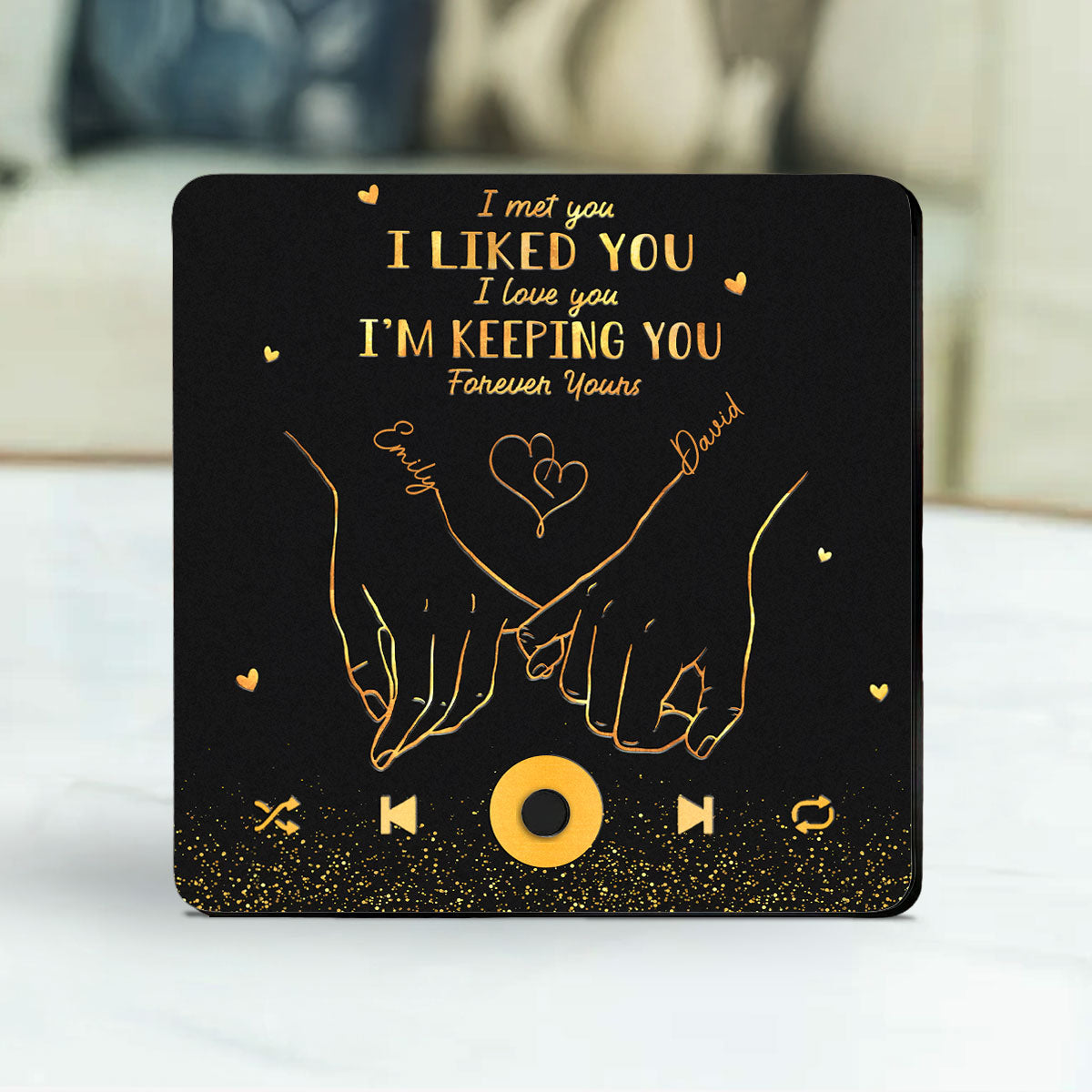 Forever Yours - Personalized Custom Music Fridge Magnet