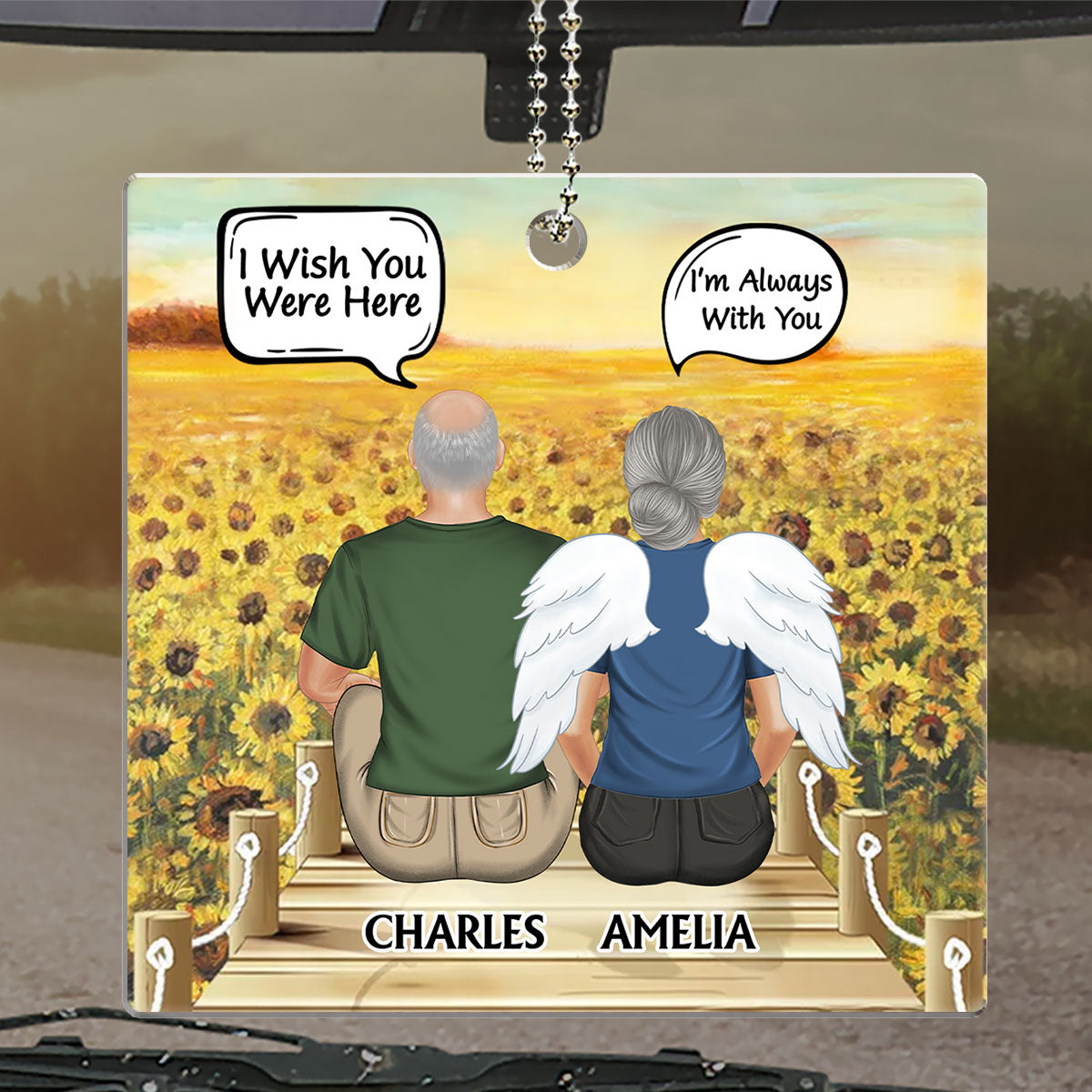I Miss You I Know - Personalized Acrylic Car Ornament