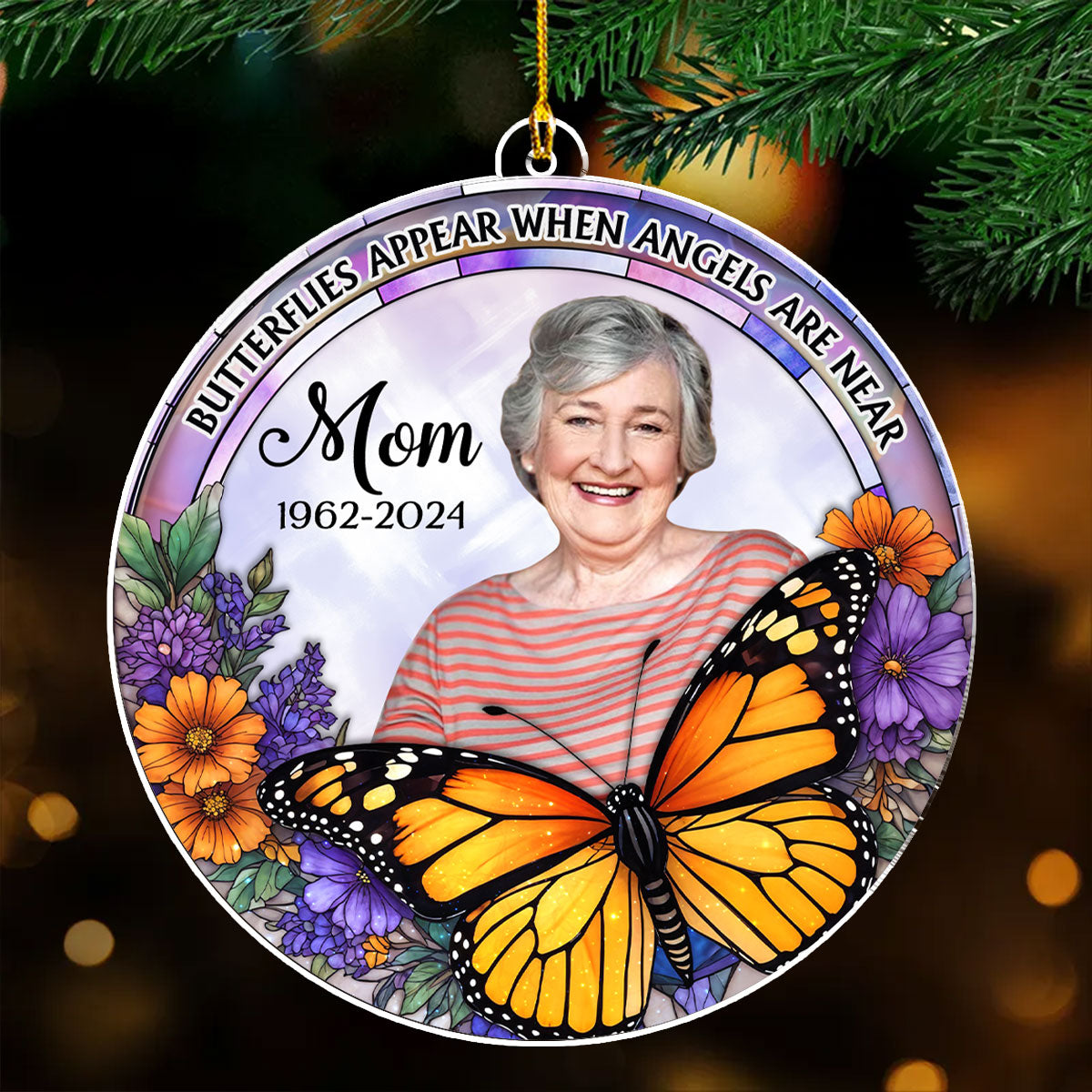 When Angels Are Near - Personalized Custom Acrylic Ornament