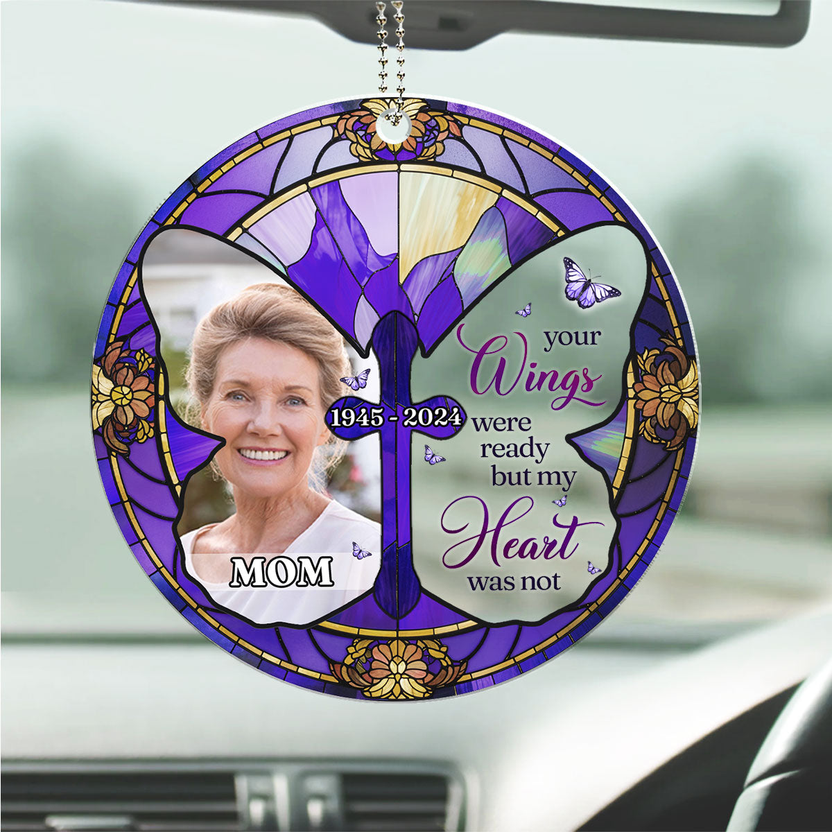 A Piece Of My Heart Lives In Heaven - Personalized Custom Car Ornament