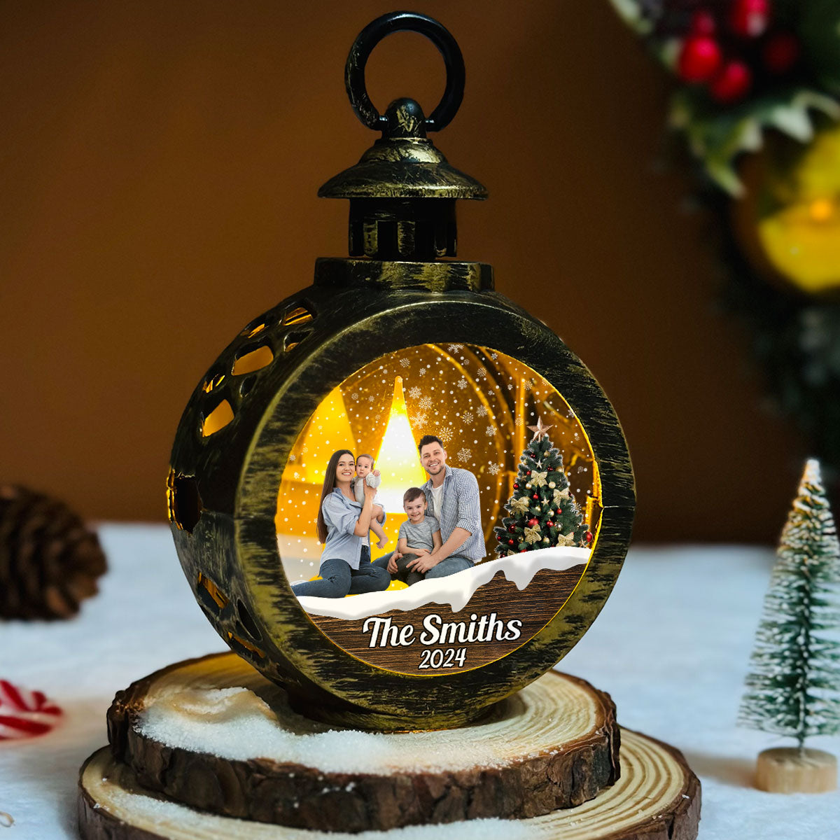 Family Christmas - Personalized Custom Christmas Lantern