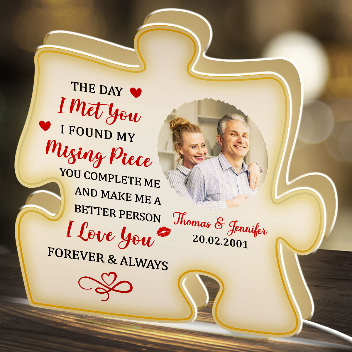 Missing Piece - Personalized Custom Light Box