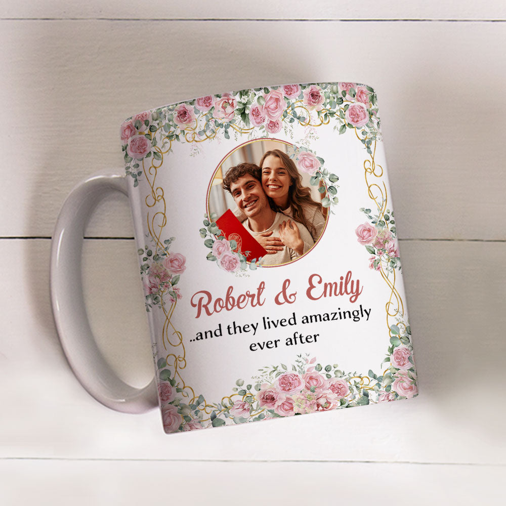 They Lived Amazingly Ever After - Personalized Custom Coffee Mug
