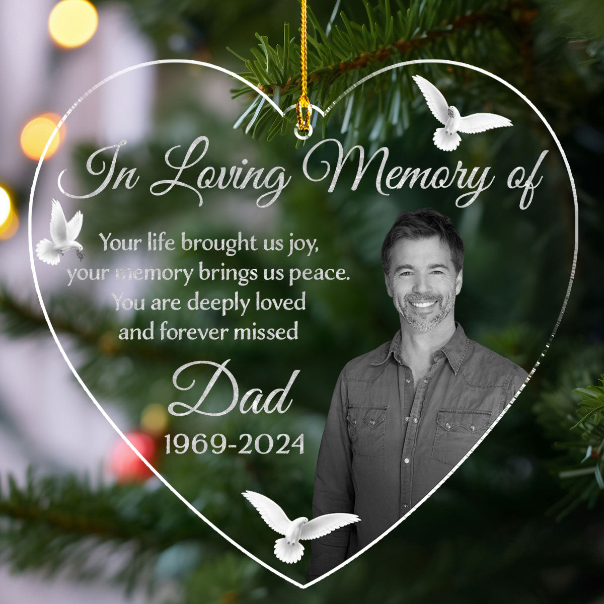 Forever Loved, Always Missed - Personalized Custom Acrylic Ornament