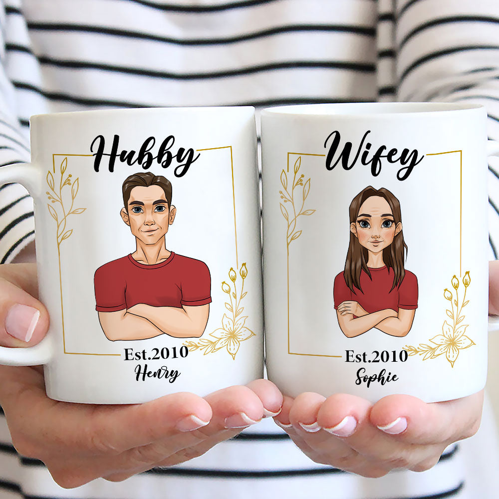 Hubby Wifey - Personalized Custom Coffee Mug