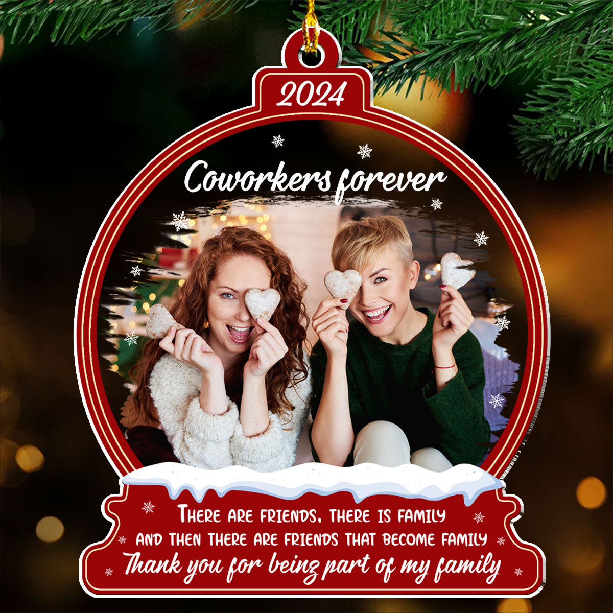 Bestie Photo Ornament - Personalized Custom Acrylic Ornament