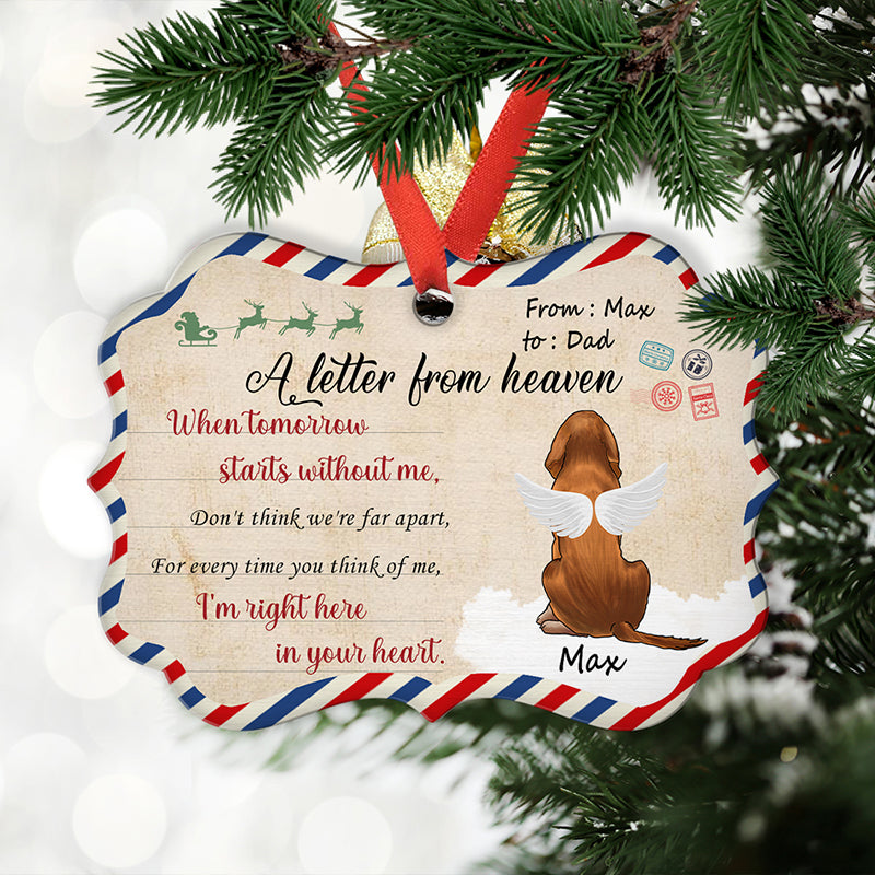 A Letter From Heaven - Personalized Custom Aluminum Ornament