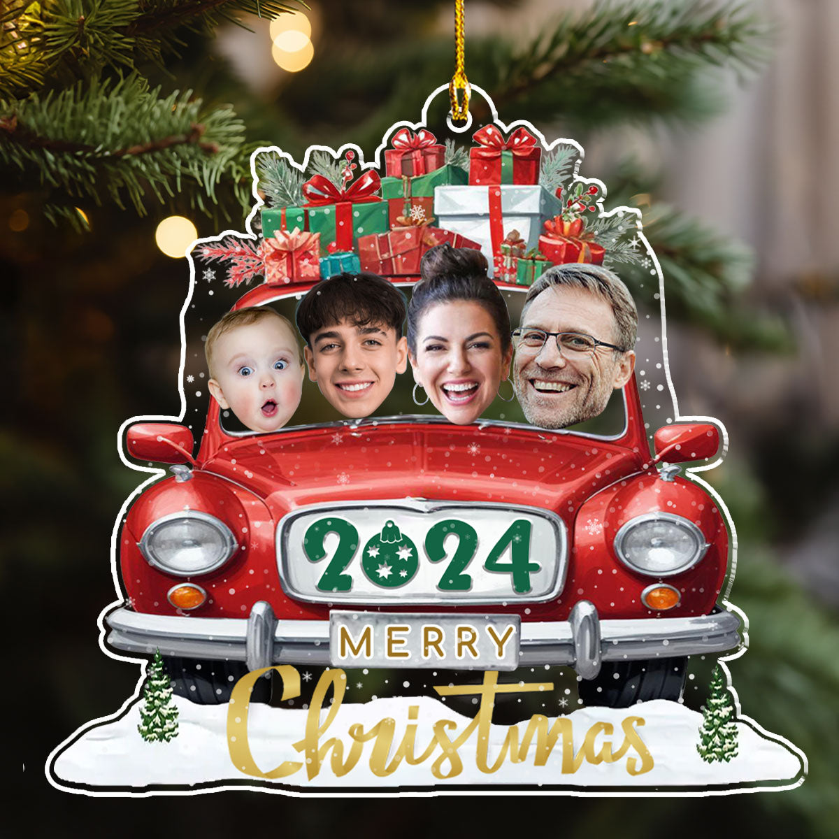 Enjoying Christmas - Personalized Custom Acrylic Ornament