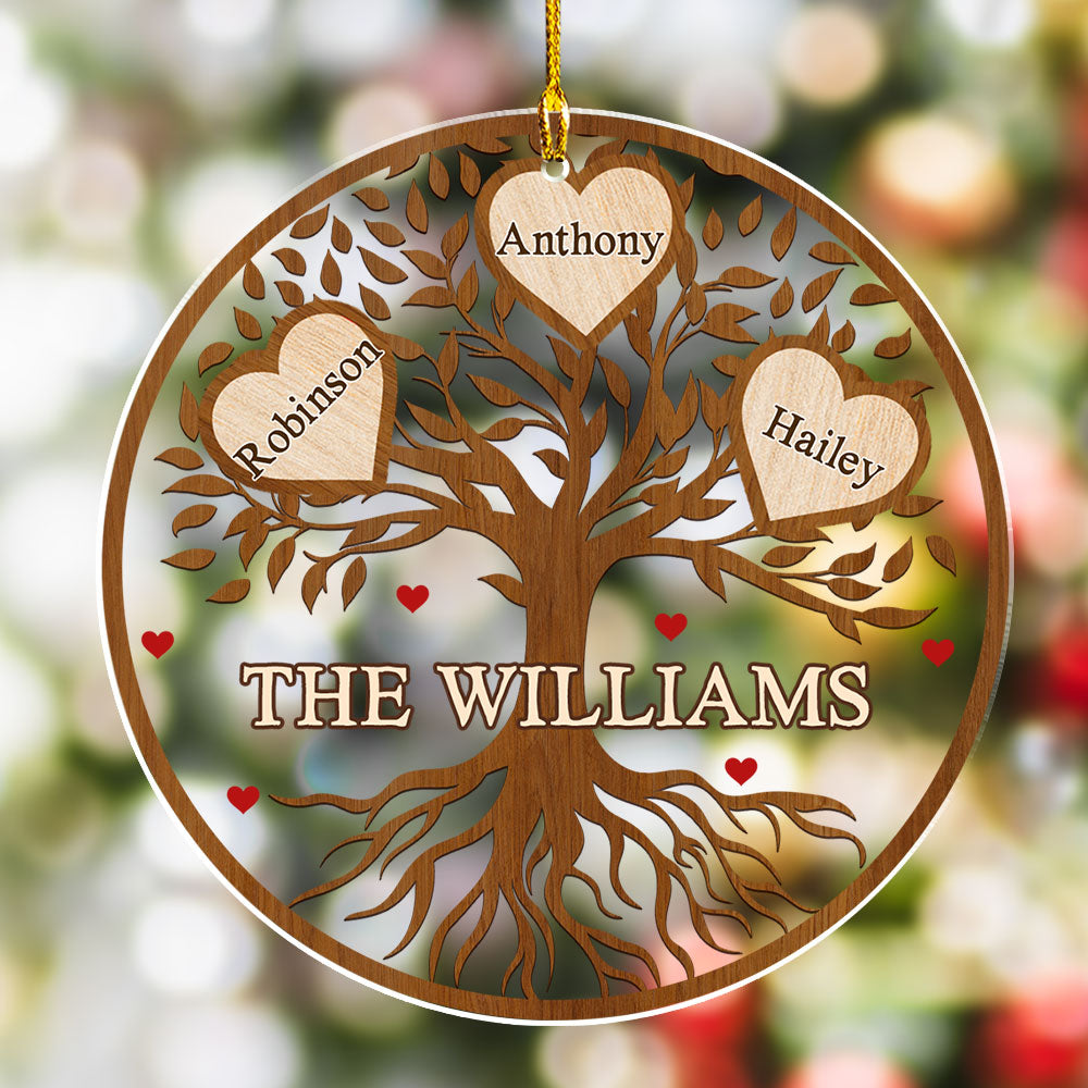 Family Love Tree - Personalized Custom Acrylic Ornament