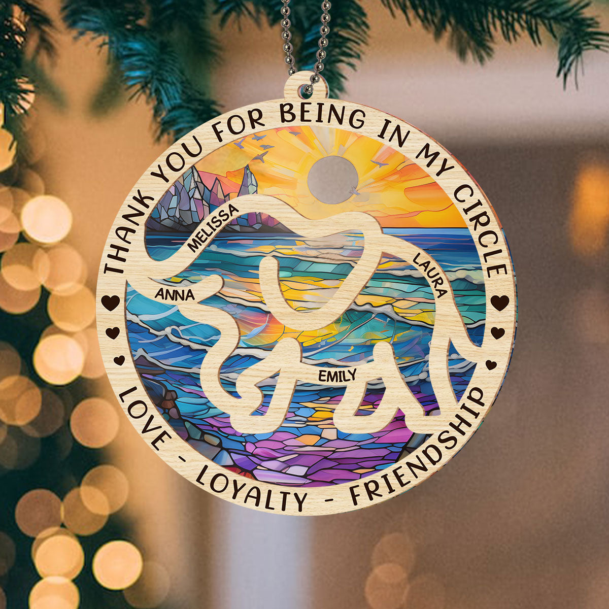 Special Part Of My Circle - Personalized Custom Suncatcher Ornament