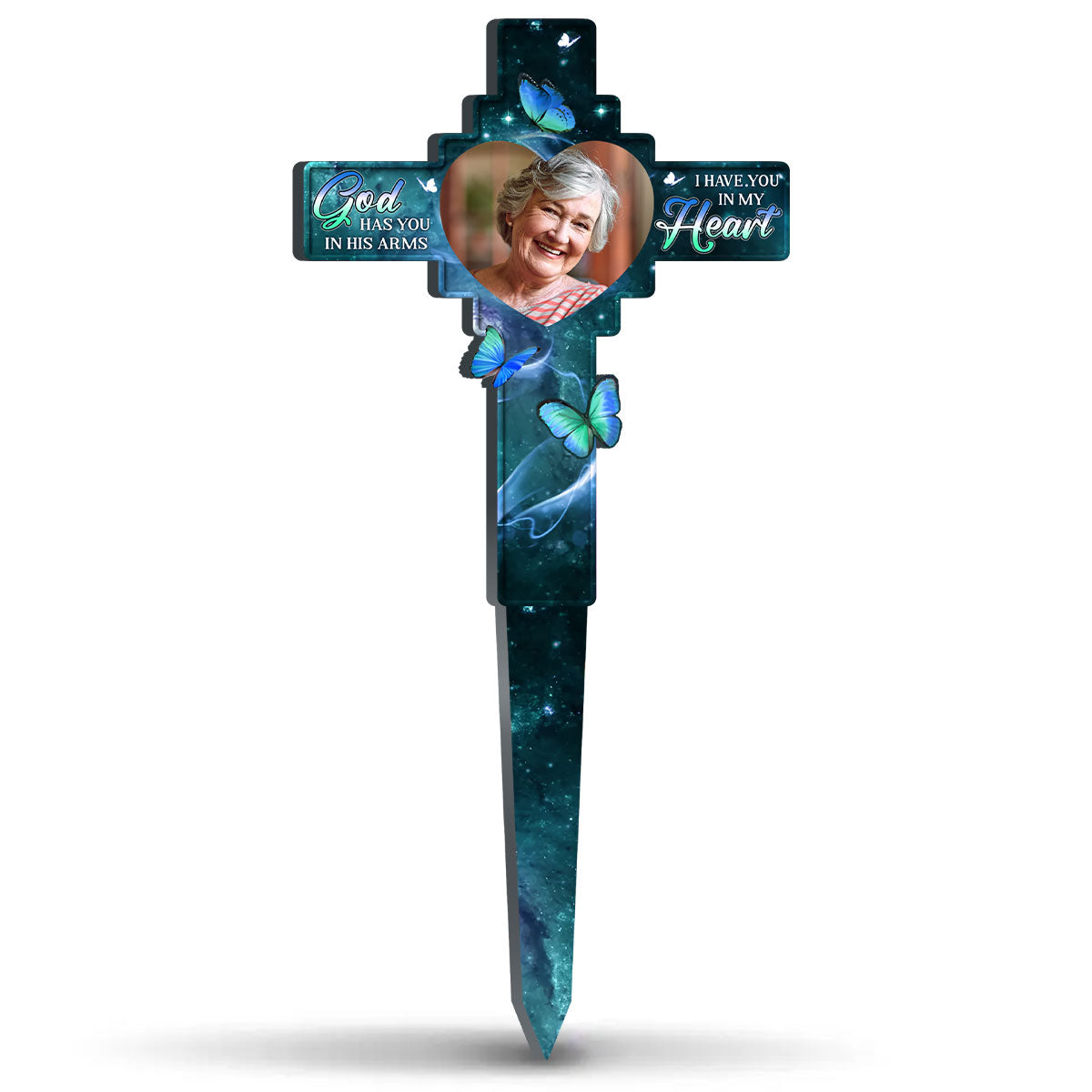 In Our Hearts Always  - Personalized Custom Acrylic Garden Stake