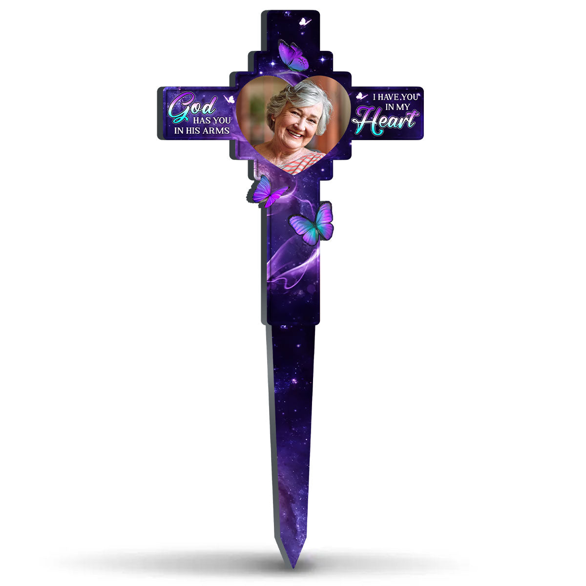 In Our Hearts Always  - Personalized Custom Acrylic Garden Stake