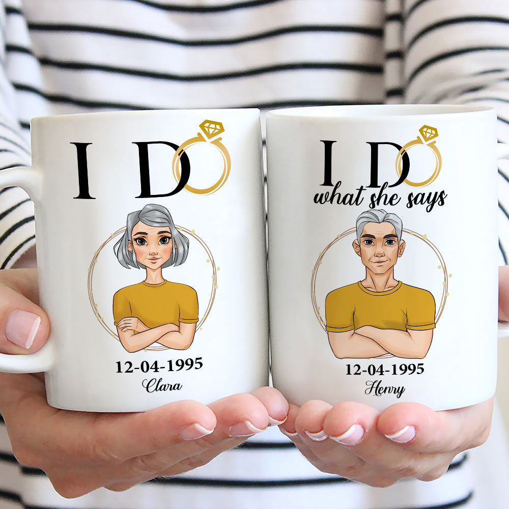 I Do - Personalized Custom Coffee Mug