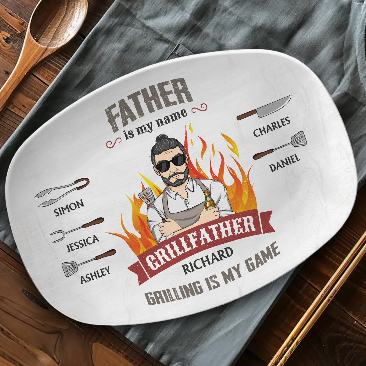 Grilling Is My Game  - Personalized Custom Platter