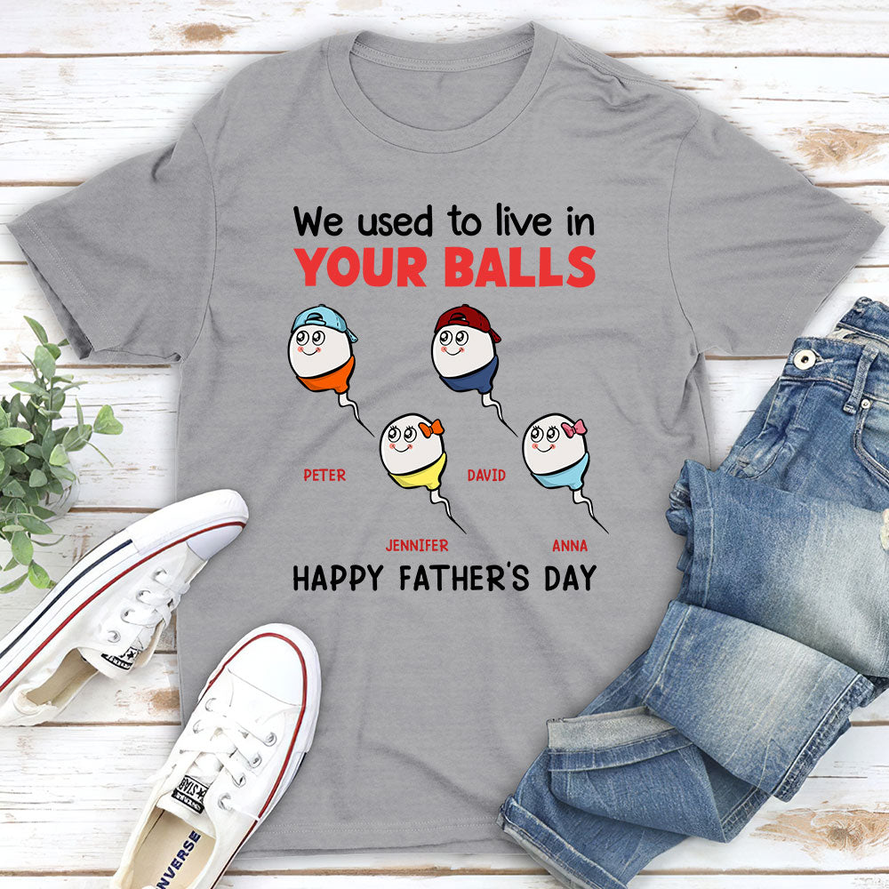 We Used To Lived In Your Balls - Personalized Custom Shirt