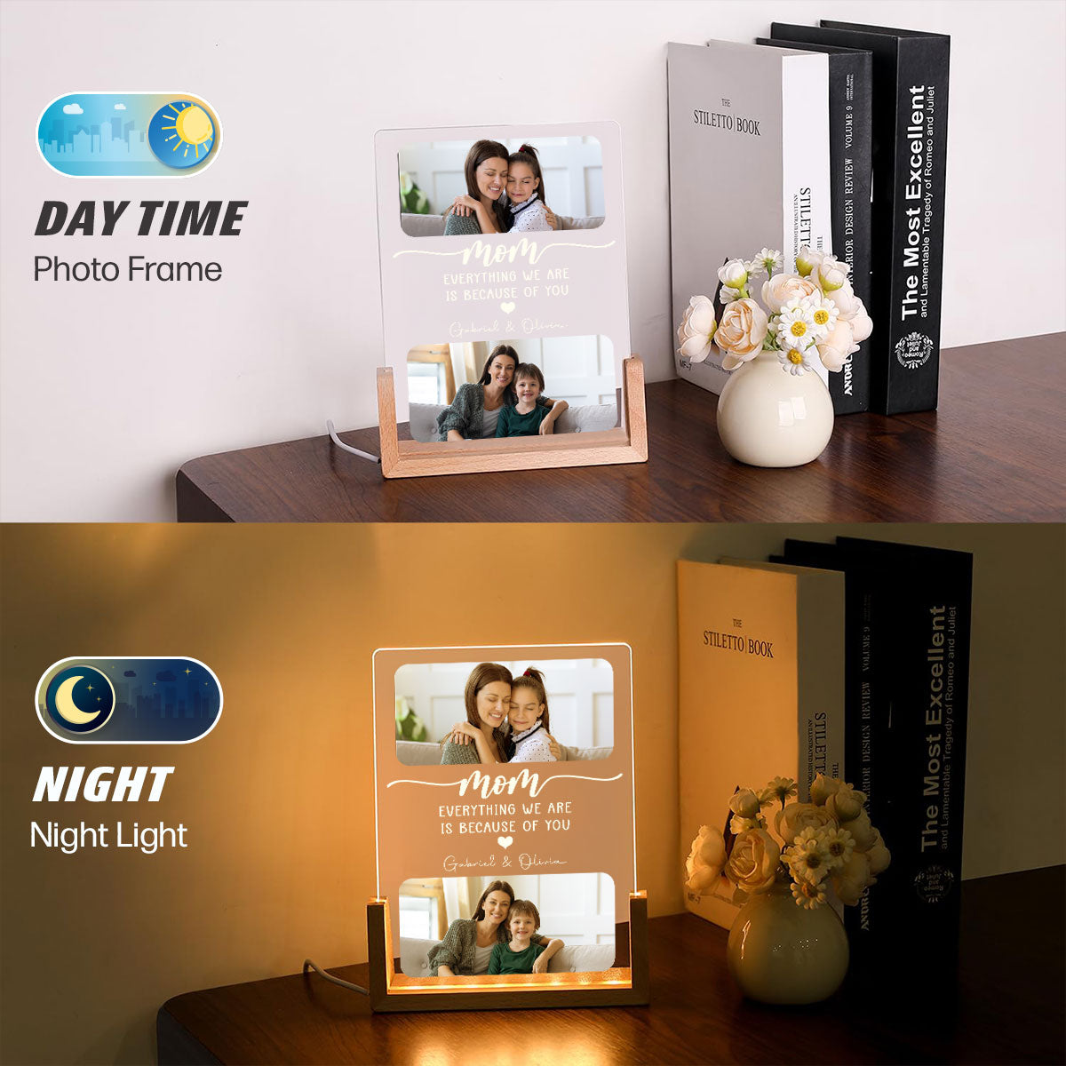 Forever Blessed To Have You - Personalized Custom Plaque With Walnut Base