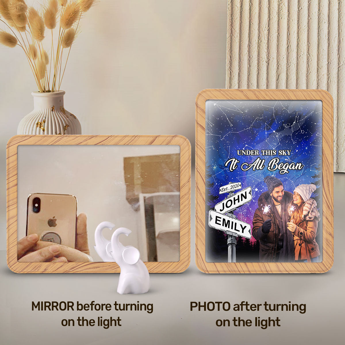 Under The Sky It All Began - Personalized Custom Magic Mirror