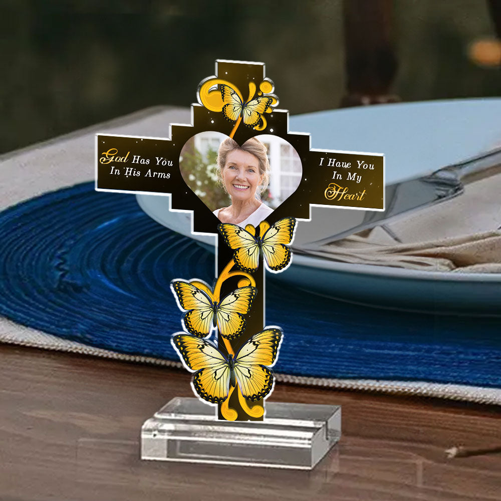 In My Heart Forever -  Personalized Custom Acrylic Plaque With Base